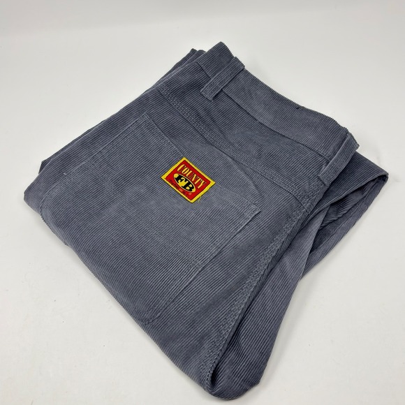 FB County Gray Corduroy Carpenter Pants 34x32 OG Workwear Hammer Loop Y2K - Picture 1 of 7